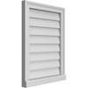 Ekena Millwork Vertical Surface Mount PVC Gable Vent w/ 2"W x 2"H , Brickmould Sill Frame, 20"W x 26"H GVPVE20X2603SN